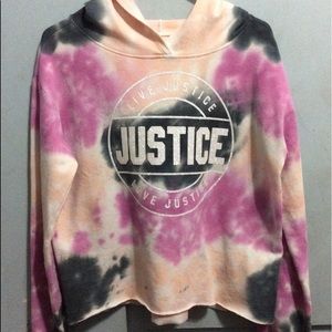 Tie dye crop top hoodie